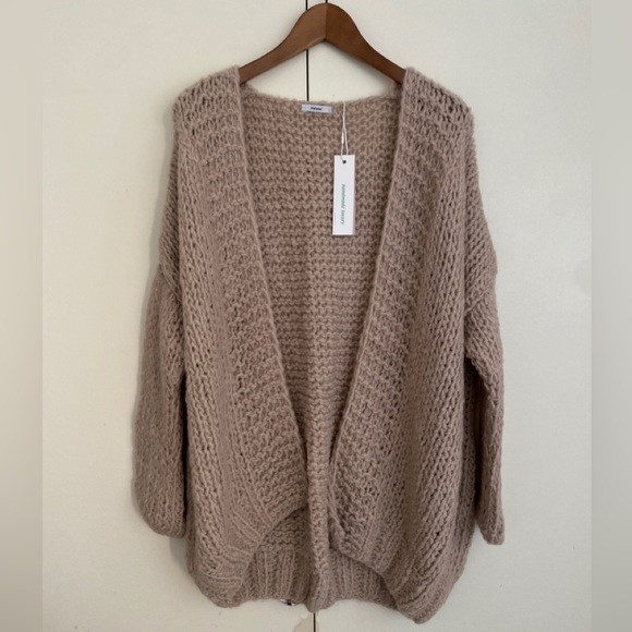 (S/M)Maiami CURLY ALPACA LONG CARDIGAN - Picture 2 of 5